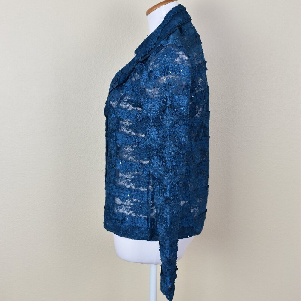 Clara Sun Woo Lace Ribbon Stripe Blazer Jacket S - Picture 5 of 9